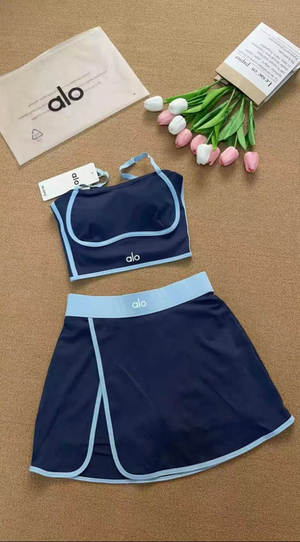 Ensemble de padel et tennis femme bleu marine Maison Syana – vue 3