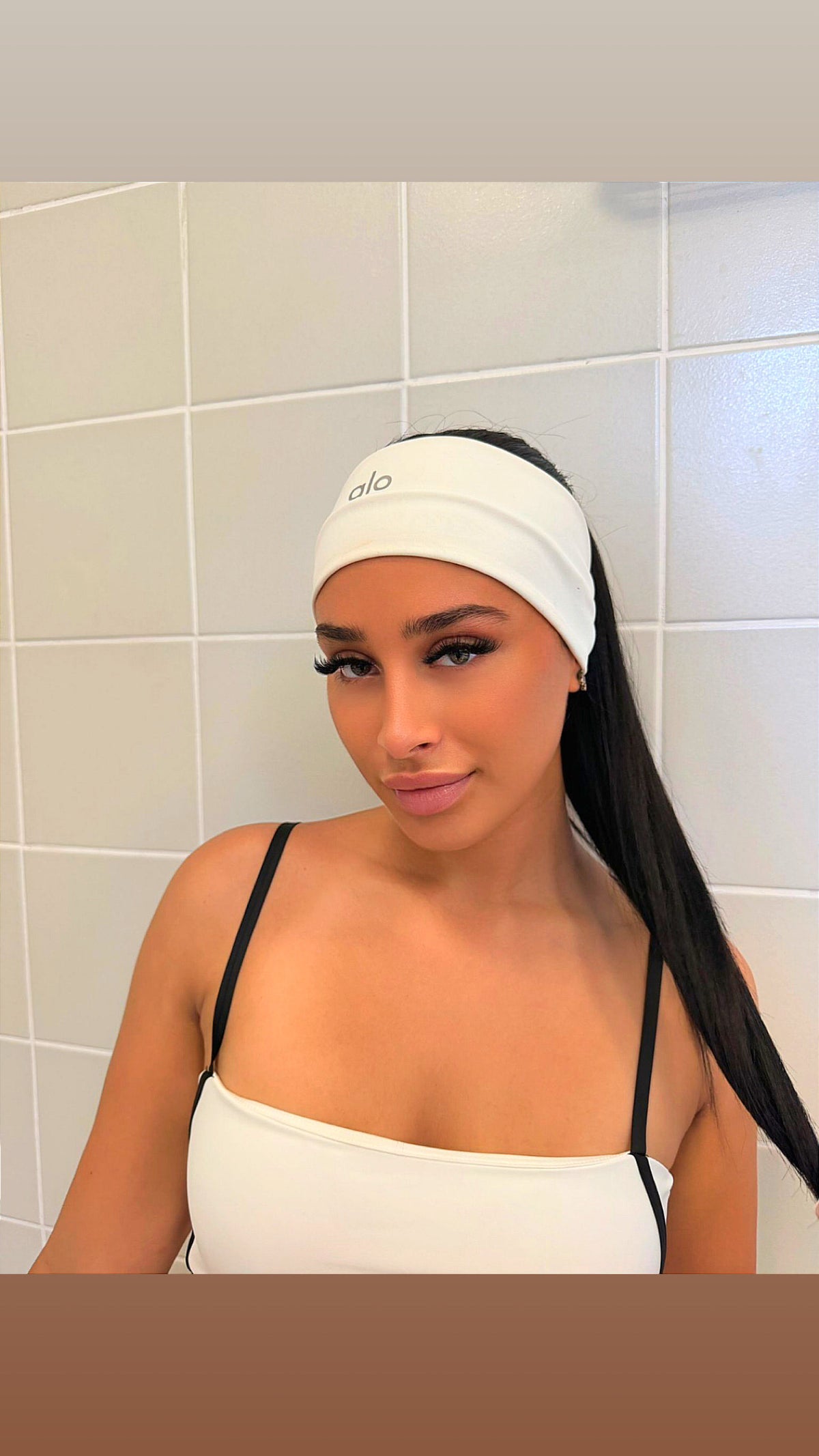 Bandeau de sport femme blanc Maison Syana – vue 2